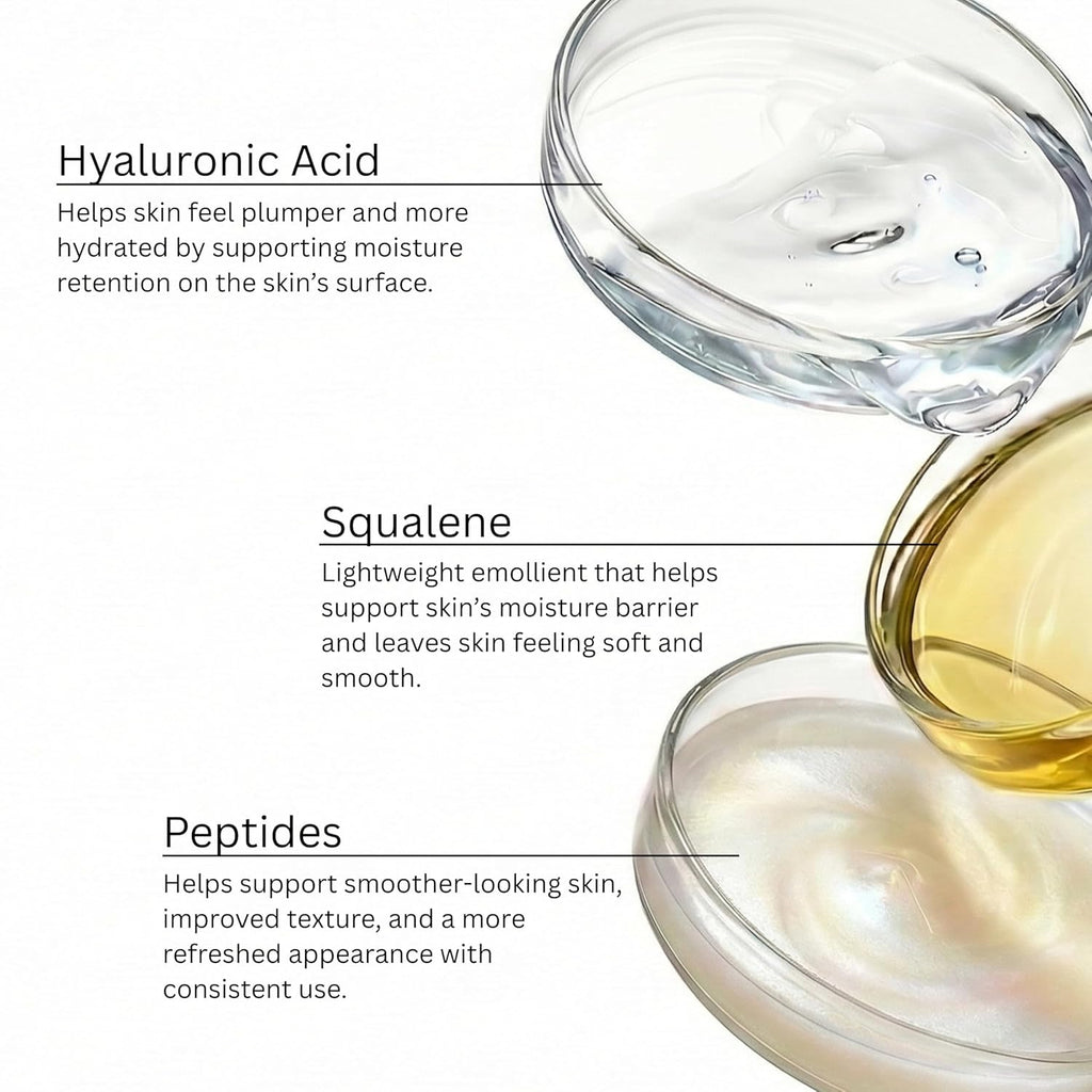 Collagen Facial Serum for Hydration and Firmness with Peptides, Hyaluronic Acid, and Squalane - Fast-Absorbing Formula, 1 Fl Oz (1-Pack)