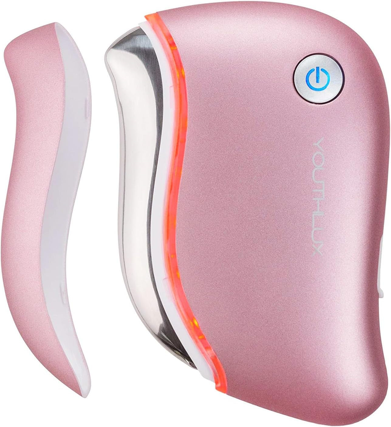 Prosculpt Heated Gua Sha Facial Massager - Electric Tool for Facial Sculpting, Relaxation, and Skincare with Soothing Vibrations and Ergonomic Design (Rose Gold)